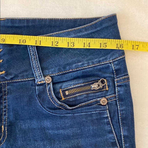 Indigo Blue Straight Leg Jeans with Subtle Fading - Picture 9 of 12